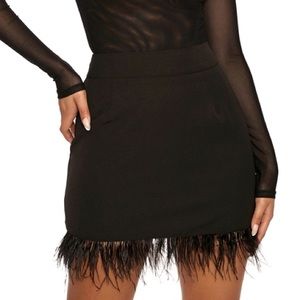 Naked Wardrobe Feather Me Up Skirt